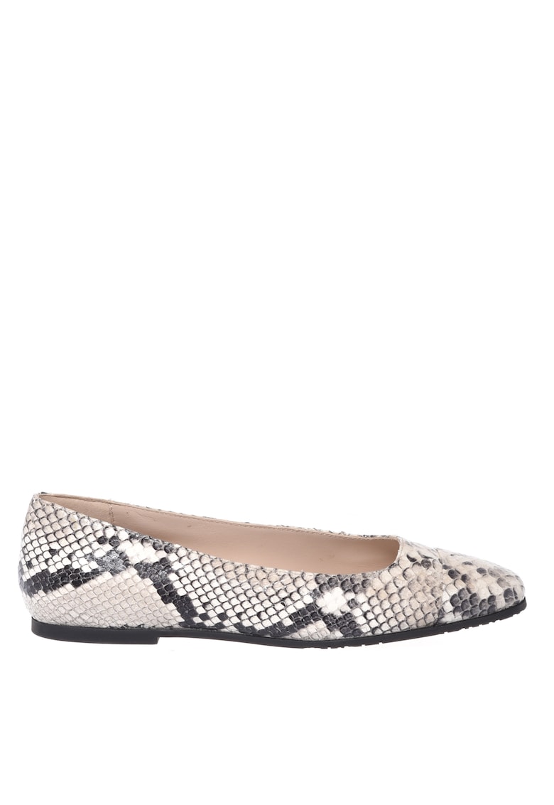 Пантофки от кожа и велур - Слонова кост Baldinini