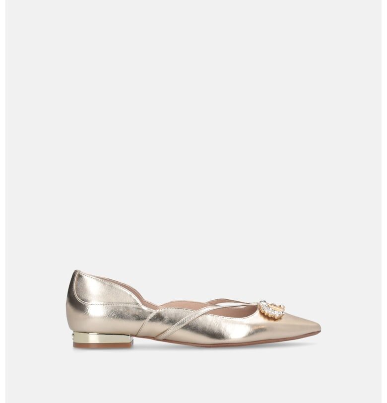 Пантофки тип балерини Vivien с декорирано лого - Златист Liu Jo