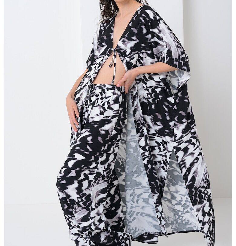 Парео с десен - Бял/Черен CALVIN KLEIN