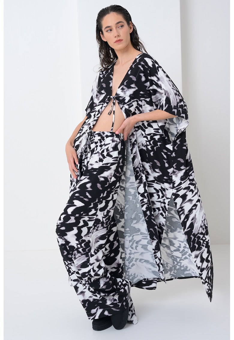 Парео с десен - Бял/Черен CALVIN KLEIN