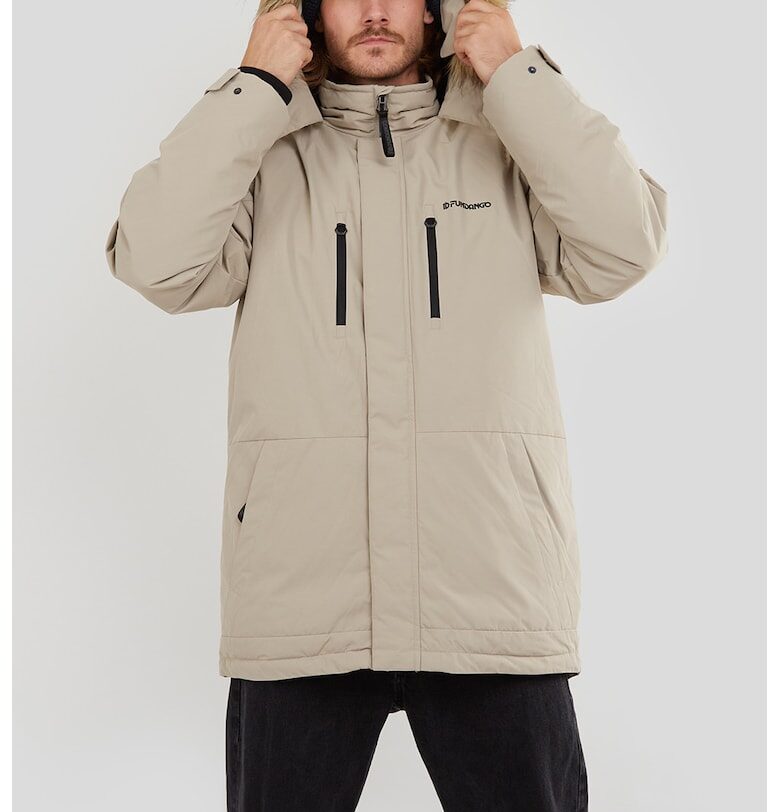 Парка Spirit с еко пух - Светло сив Fundango