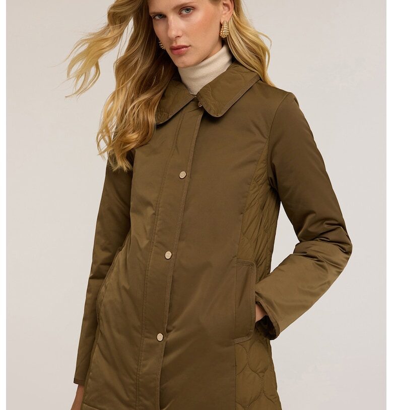 Парка със странични джобове - Маслинено зелено Motivi