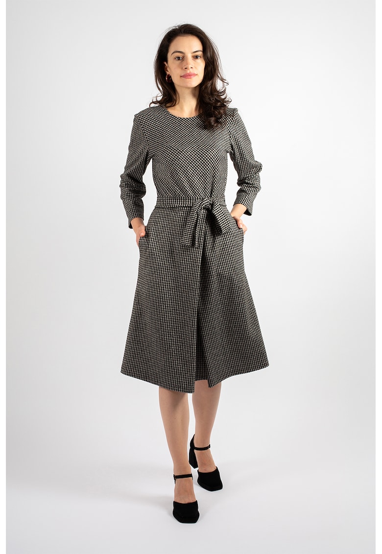 Пепитена рокля Hannah - Черен/Сив Couture de Marie