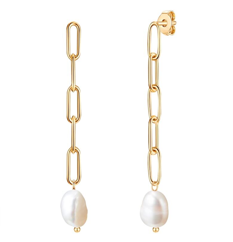 Перлени обеци с 18К позлата Valero Pearls