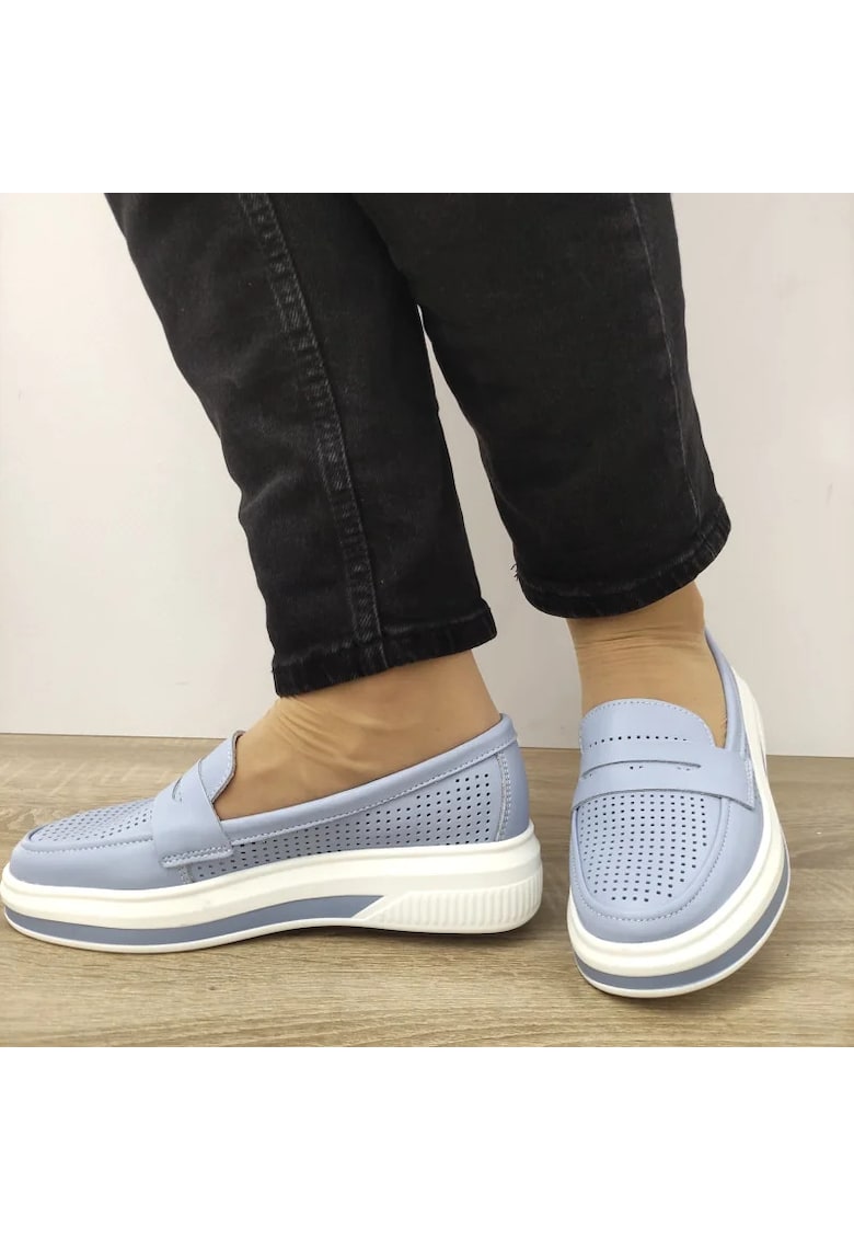 Перфорирани дамски обувки B929724 Синьо - Син Maria Conti