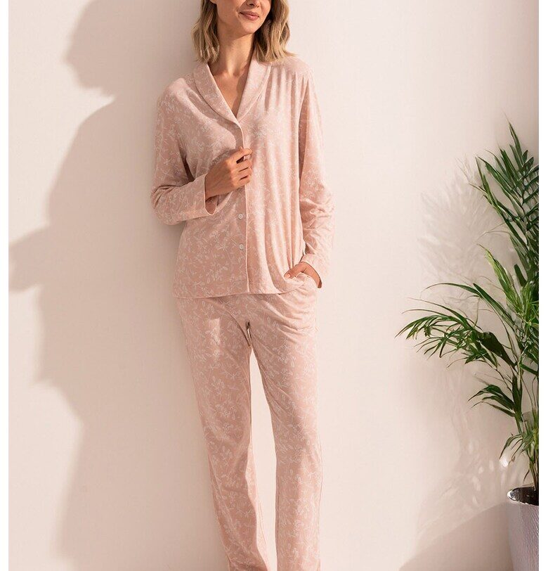 Пижама Marla с модал и ревери - Праскова Sofiaman