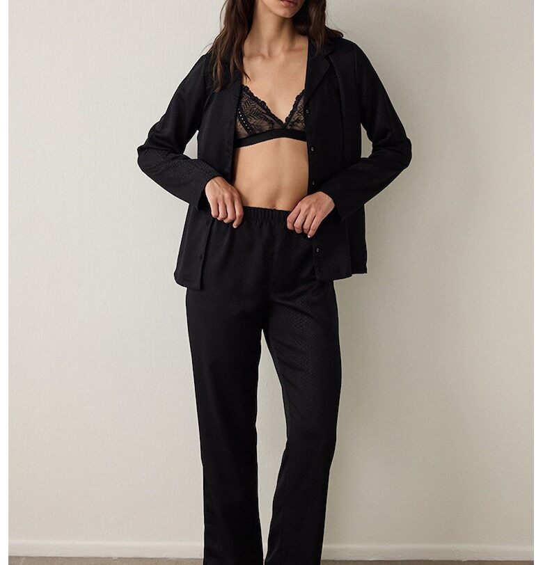 Пижама с дълги ръкави - Черен Penti