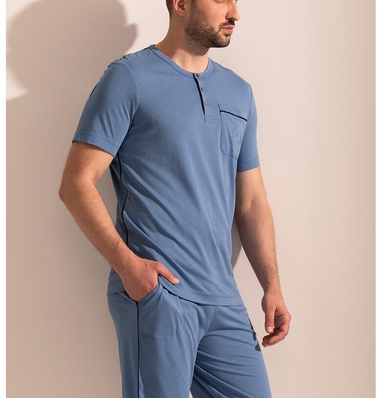 Пижама с модал - Прашно синьо Sofiaman