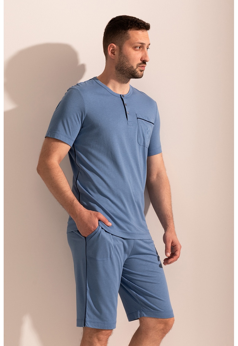 Пижама с модал - Прашно синьо Sofiaman