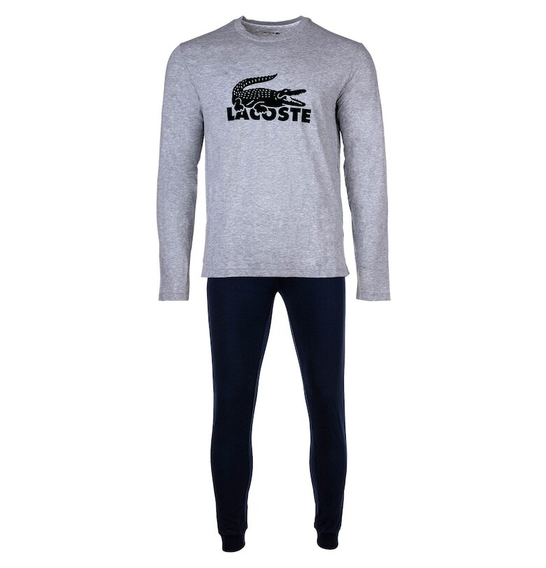 Пижама с модал и кадифено лого - Сив/Тъмносин Lacoste