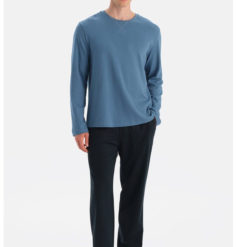 Пижама с овално деколте - Черен/Син DAGI