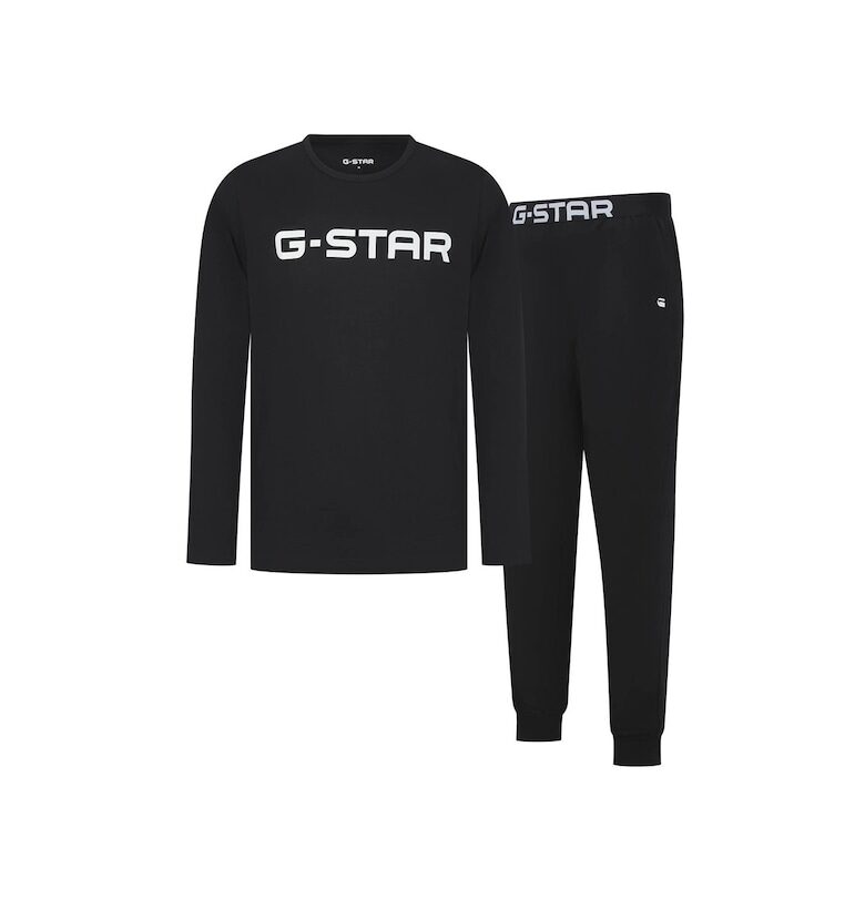 Пижама с памук и лого - Черен G-Star RAW