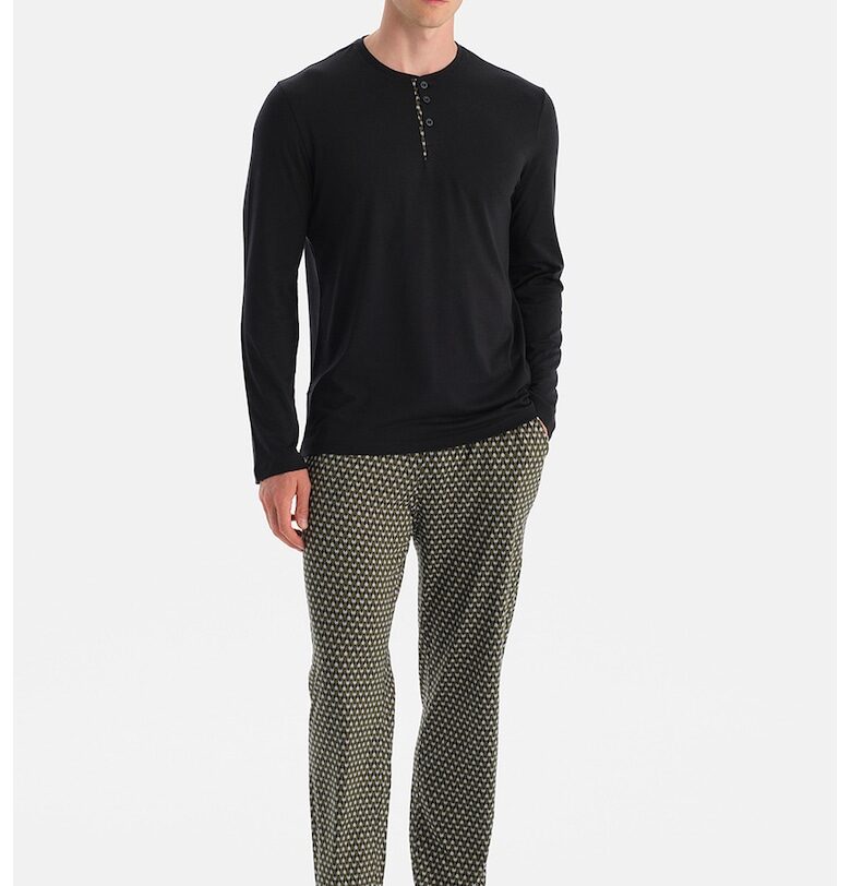 Пижама с памук с овално деколте - Многоцветен DAGI