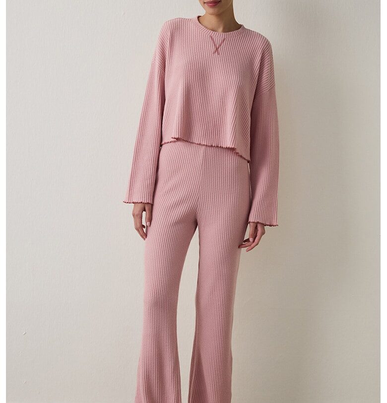 Пижама с релеф - Розово Penti