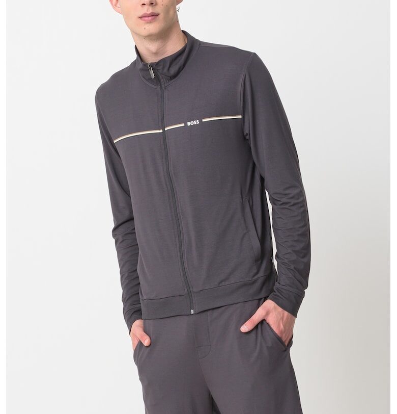 Пижама с цип - Tъмносив BOSS