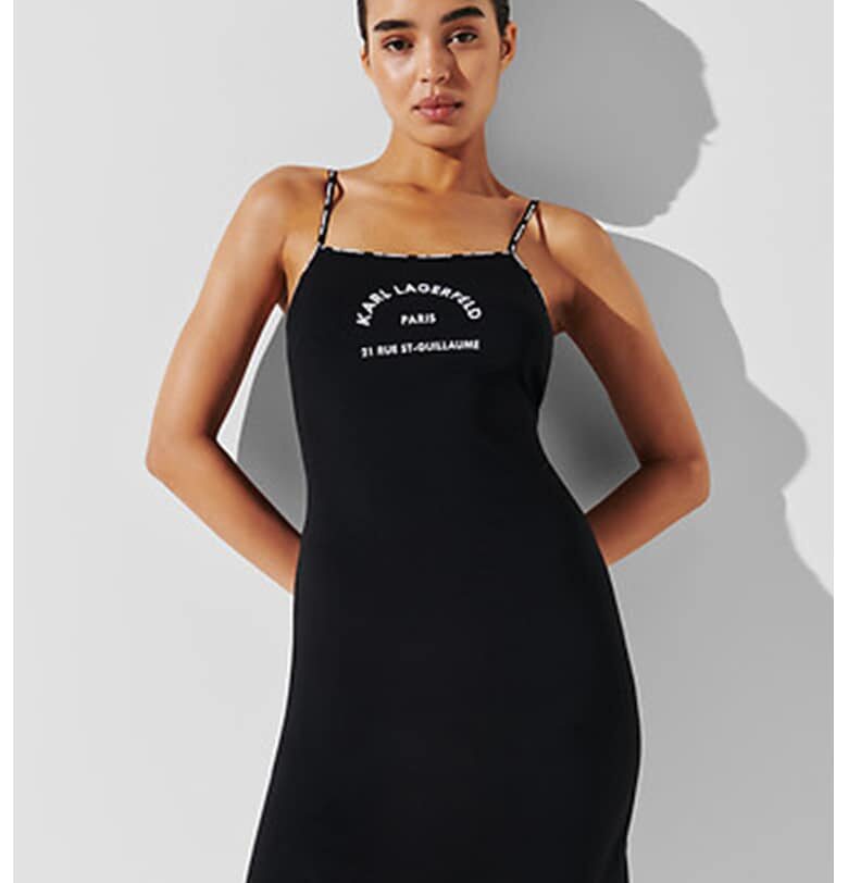 Плажна рокля от органичен памук с лого Karl Lagerfeld
