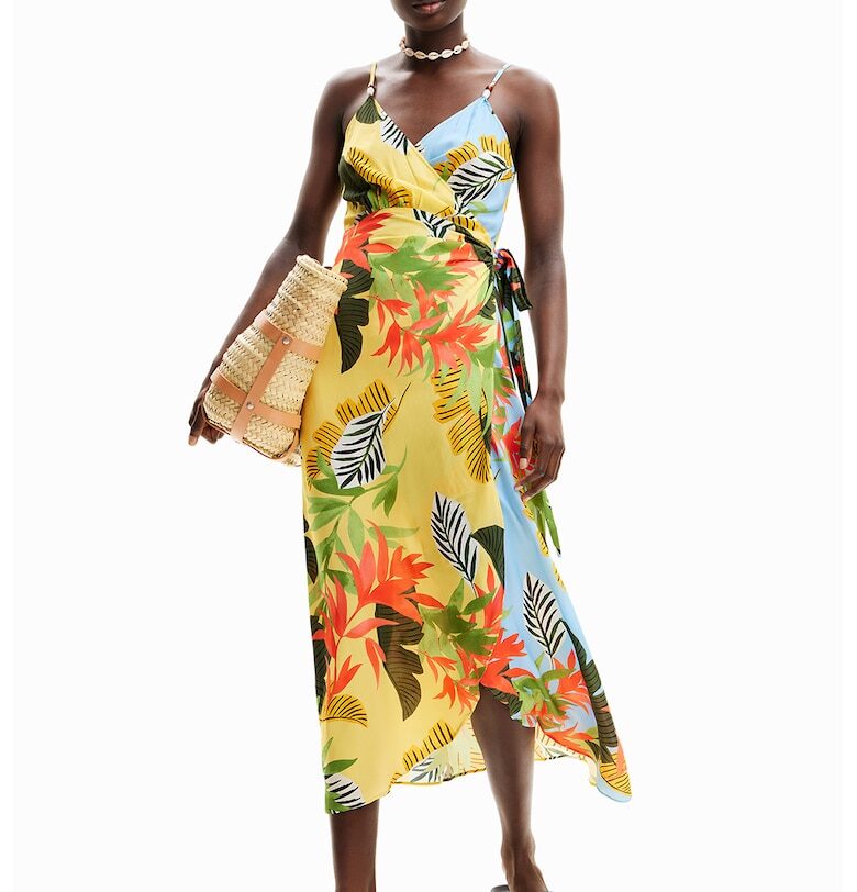 Плажна рокля с щампа - Жълт DESIGUAL