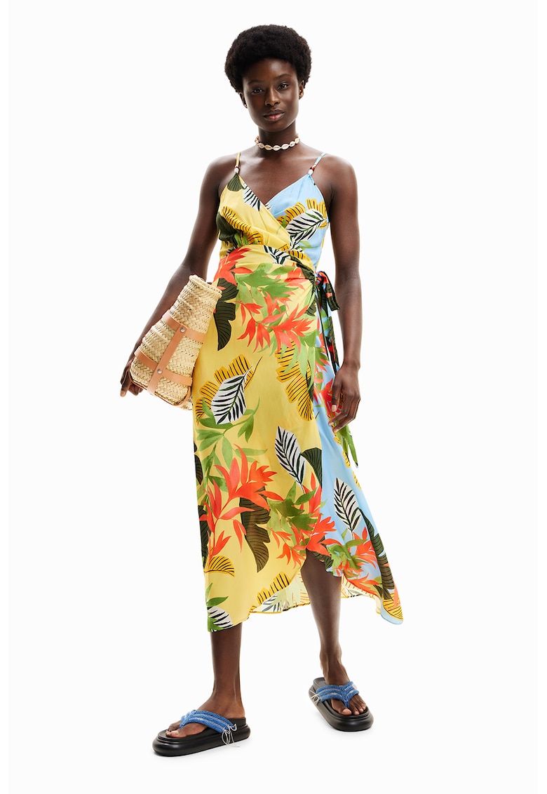 Плажна рокля с щампа - Жълт DESIGUAL