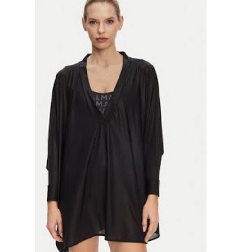 Плажно парео -  черно - 80% полиамид - 20% еластан - Balmain