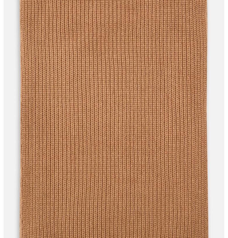 Плетен кръгъл шал с вълна - Кафяв Pinko