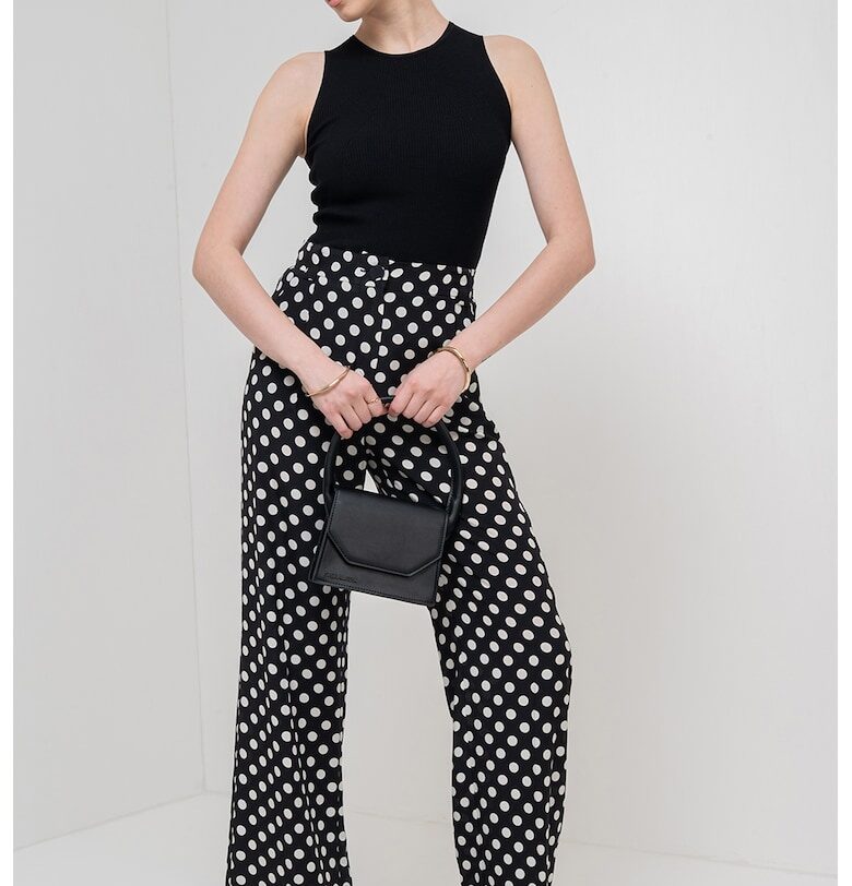 Плетен пуловер Folco без ръкави - Черен Marella