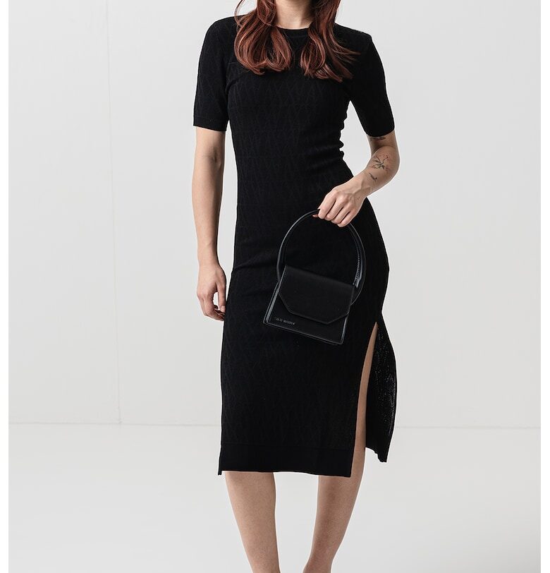 Плетена рокля с лого - Черен ARMANI EXCHANGE