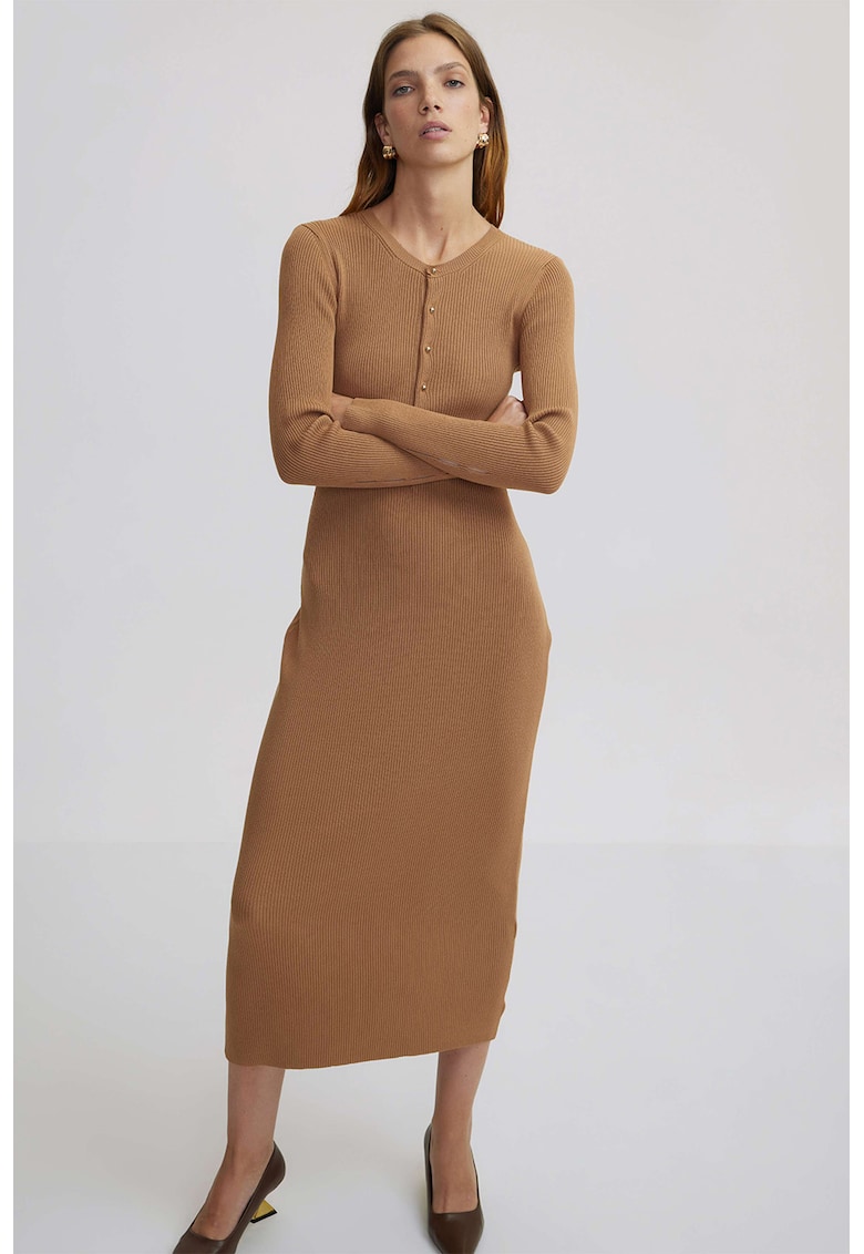 Плетена рокля с отвори - Кафяв/Карамел Ipekyol