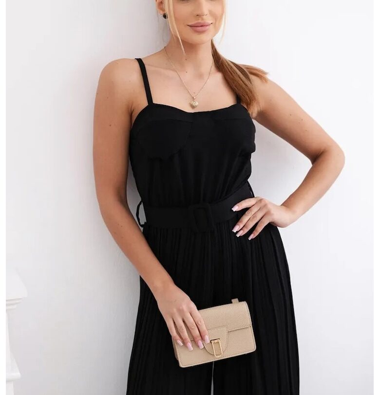 Плисиран гащеризон с тънки презрамки - Един размер Kesi