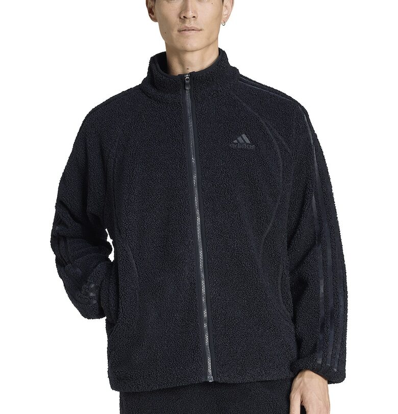 Плюшен суитшърт с джобове - Черен adidas Originals