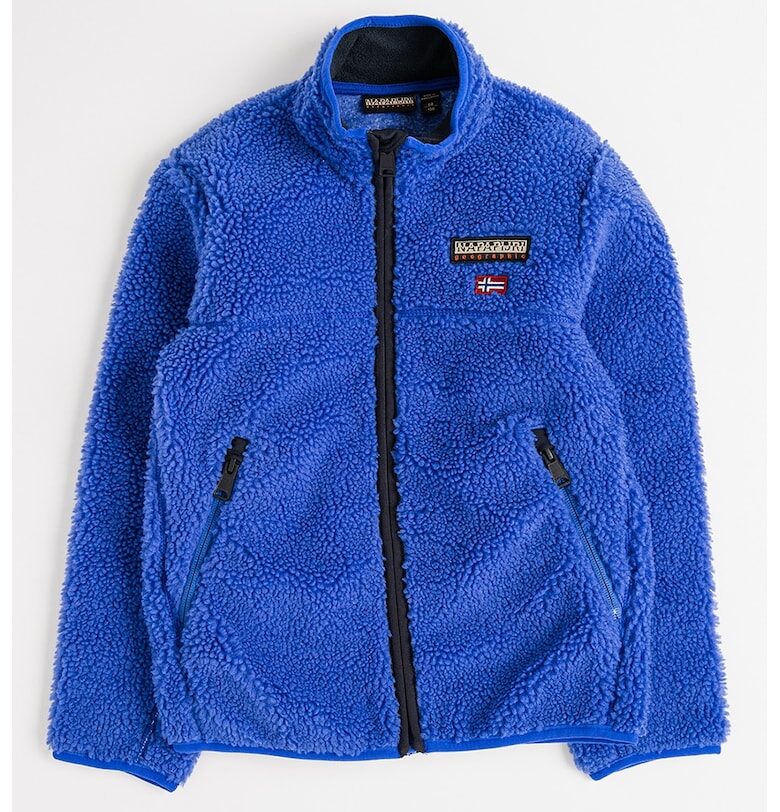 Плюшено яке с джобове - Индигово синьо Napapijri