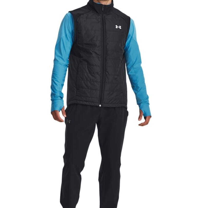 Подплатен елек Storm Session за бягане - Черен/Син Under Armour