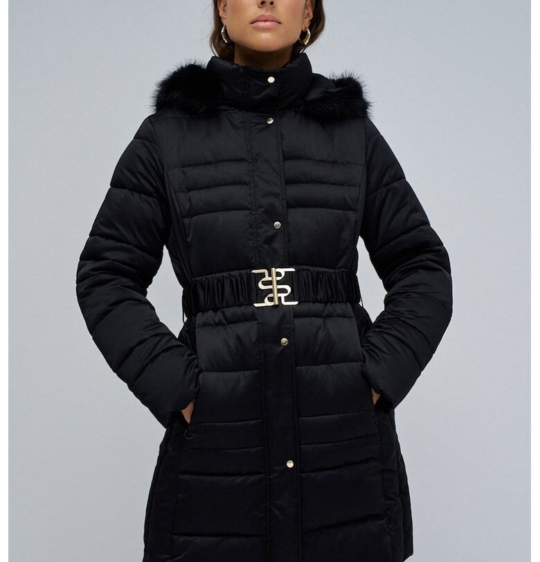 Подплатено зимни пке с качулка - Черен Salsa Jeans