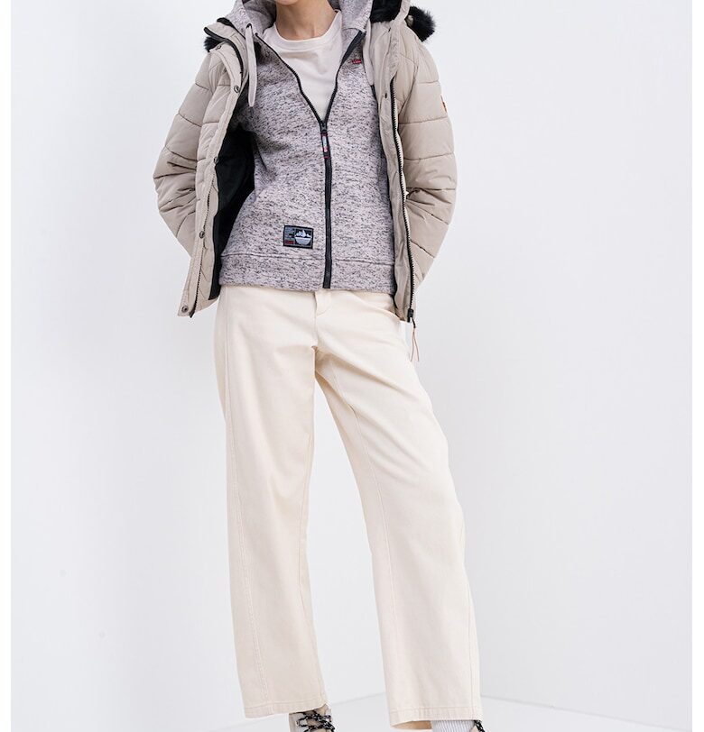 Подплатено зимно яке Badeli - Светло бежово Geographical Norway