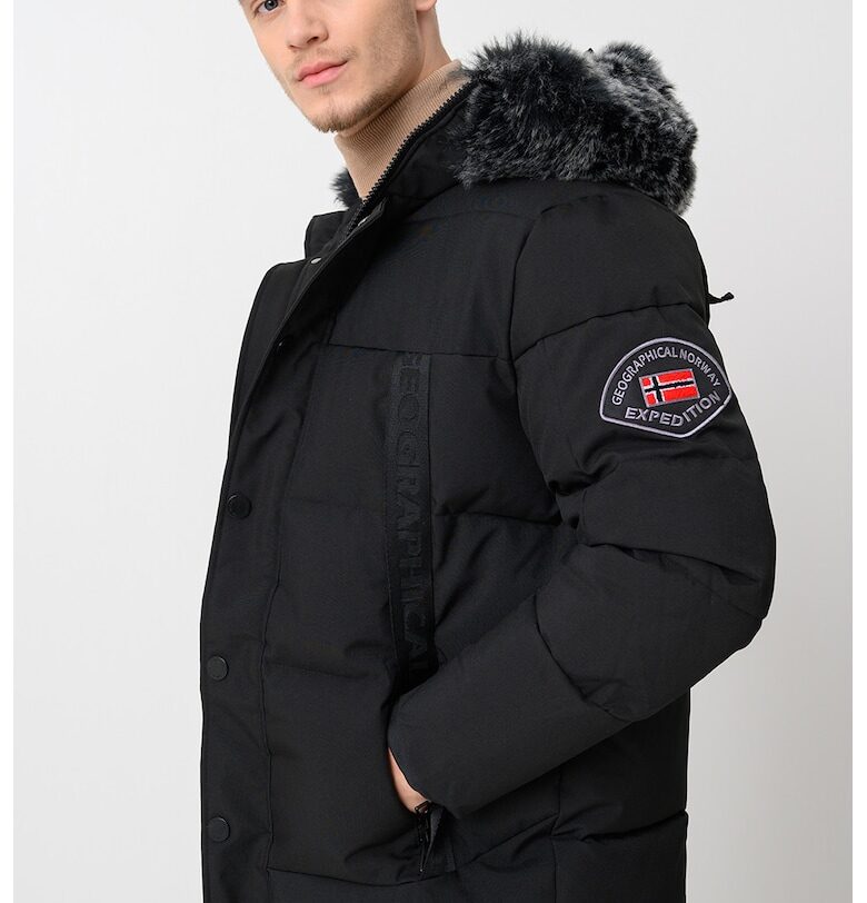 Подплатено зимно яке Delote - Черен Geographical Norway