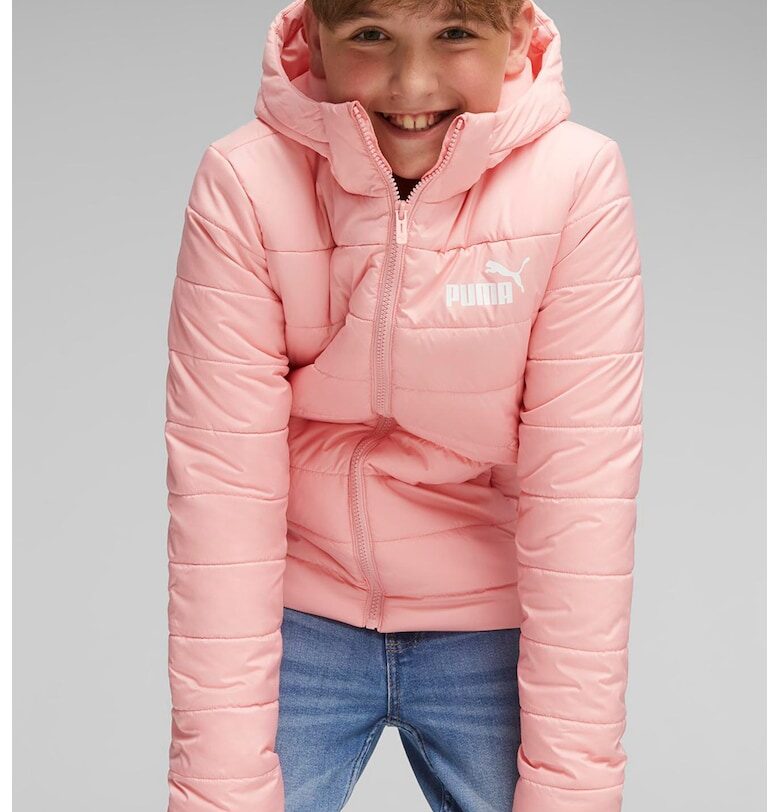 Подплатено зимно яке Essentials с качулка - Праскова Puma