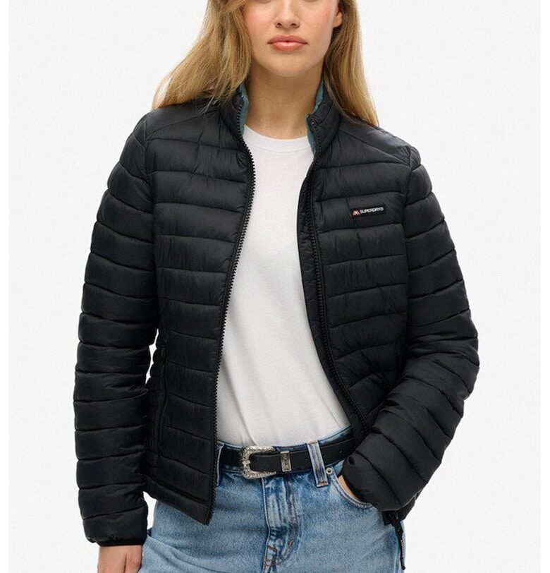 Подплатено зимно яке Fuji Lite - Избеляло черно Superdry  Co