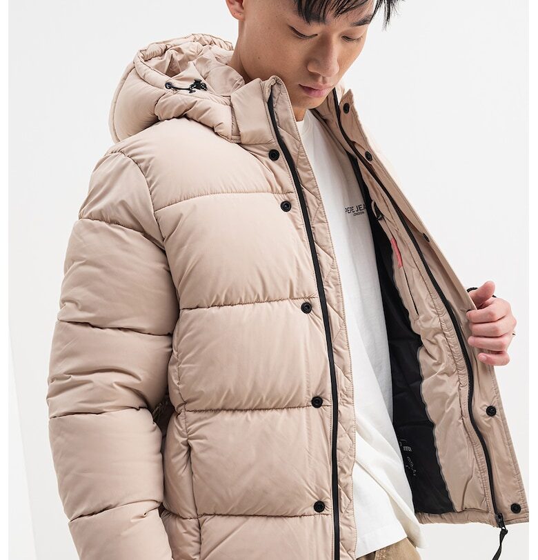 Подплатено зимно яке - Светло бежово Pepe Jeans London