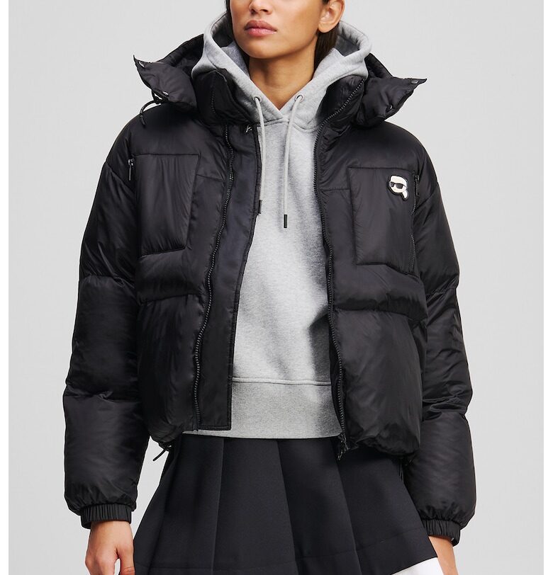 Подплатено зимно яке - Черен Karl Lagerfeld