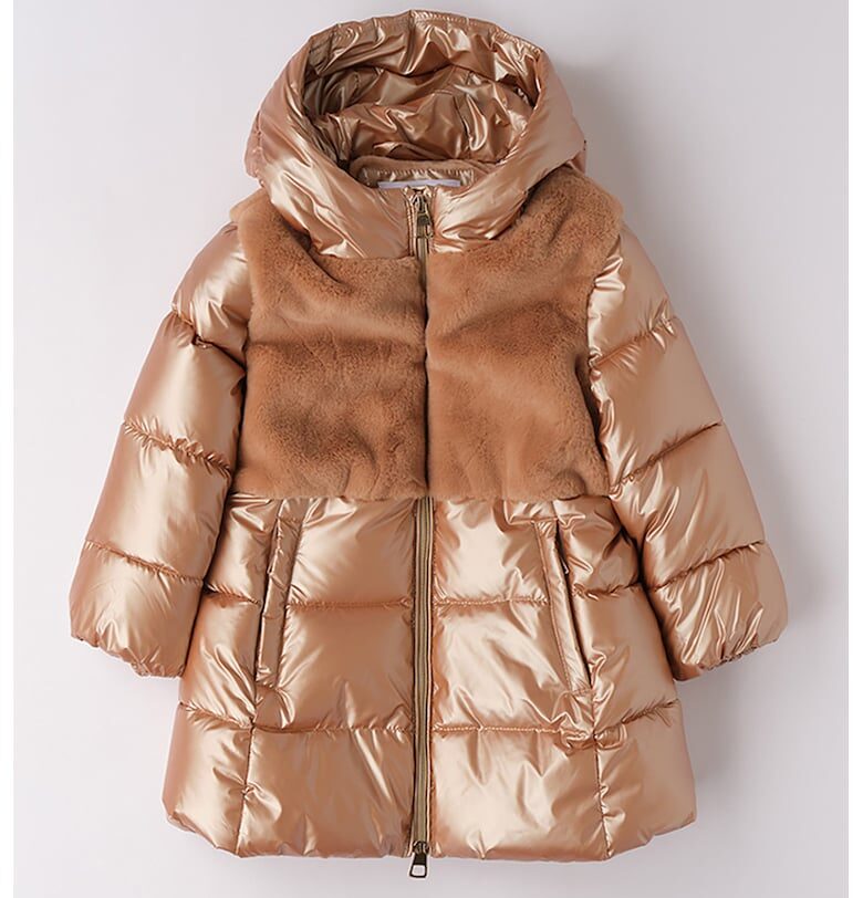 Подплатено зимно яке с две материи - Бронз IDO