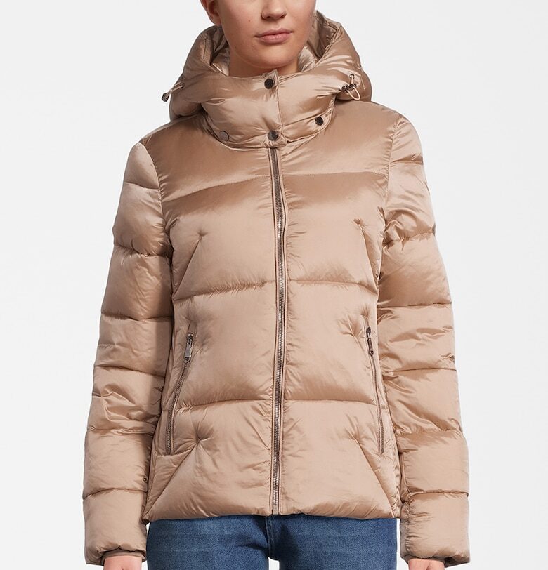 Подплатено зимно яке с качулка - Бежов New View