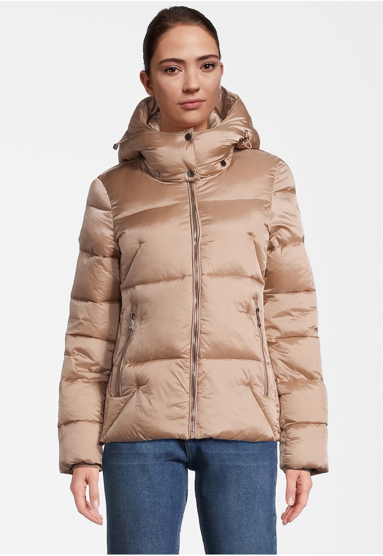 Подплатено зимно яке с качулка - Бежов New View