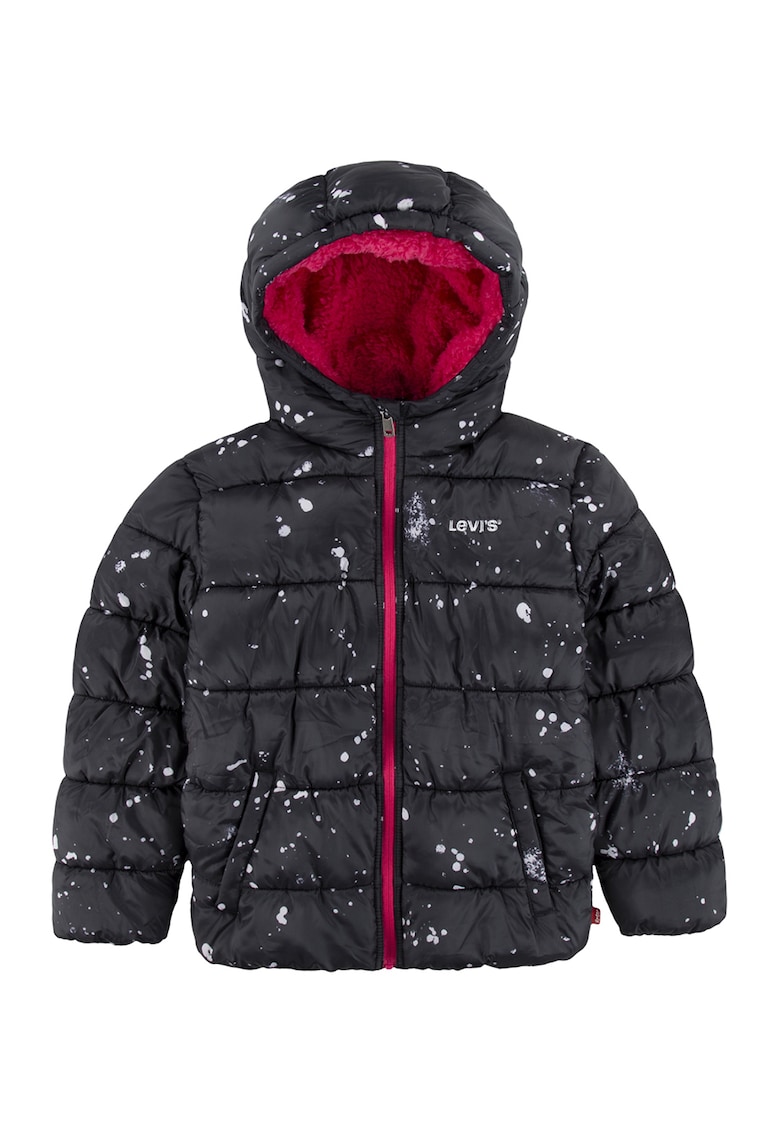 Подплатено зимно яке с плюшена подплата - Бял/Избеляло черно Levis