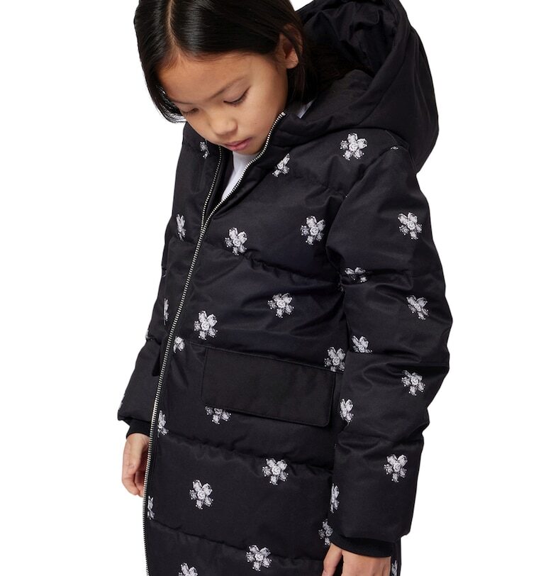 Подплатено зимно яке с флорален принт - Черен Marc Jacobs