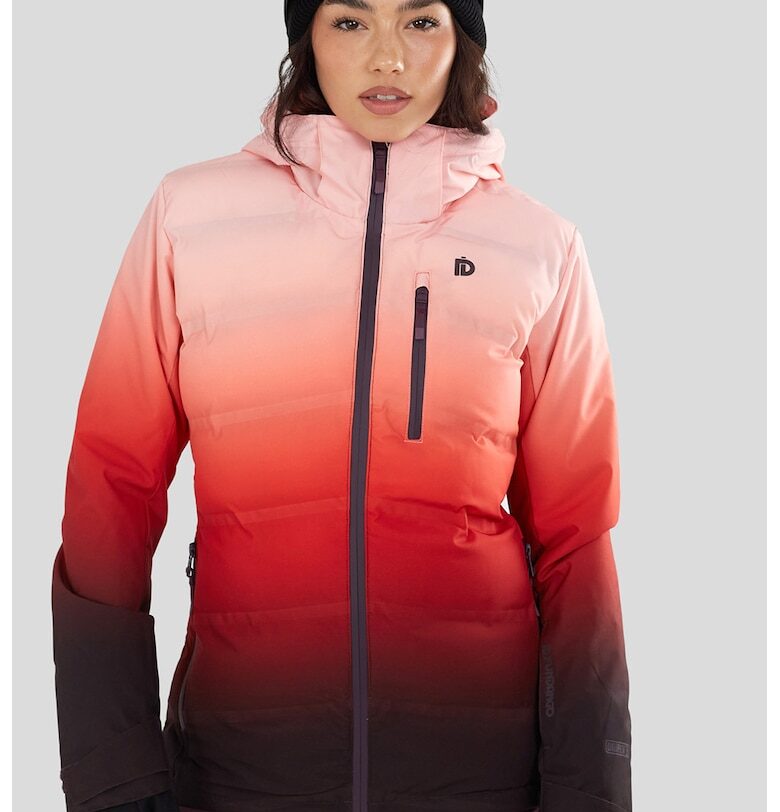 Подплатено ски яке Pumila - Пастелнорозов/Тъмночервен Fundango