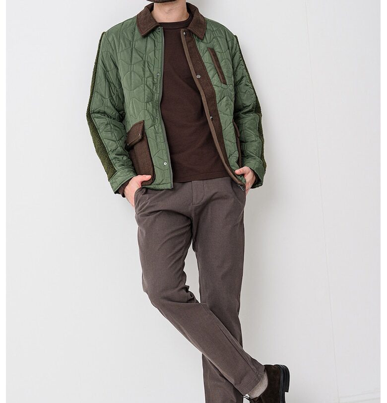 Подплатено яке с джобове с капаче - Тъмнокафяв/Аква зелено Scotch  Soda