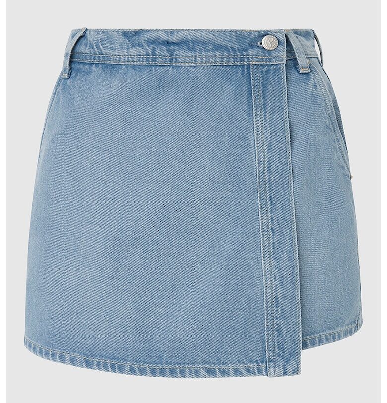 Пола от деним със захабен ефект Pepe Jeans London