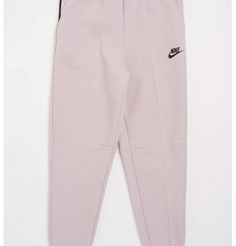 Поларен спортен панталон Tech с висока талия - Бледа лила Nike