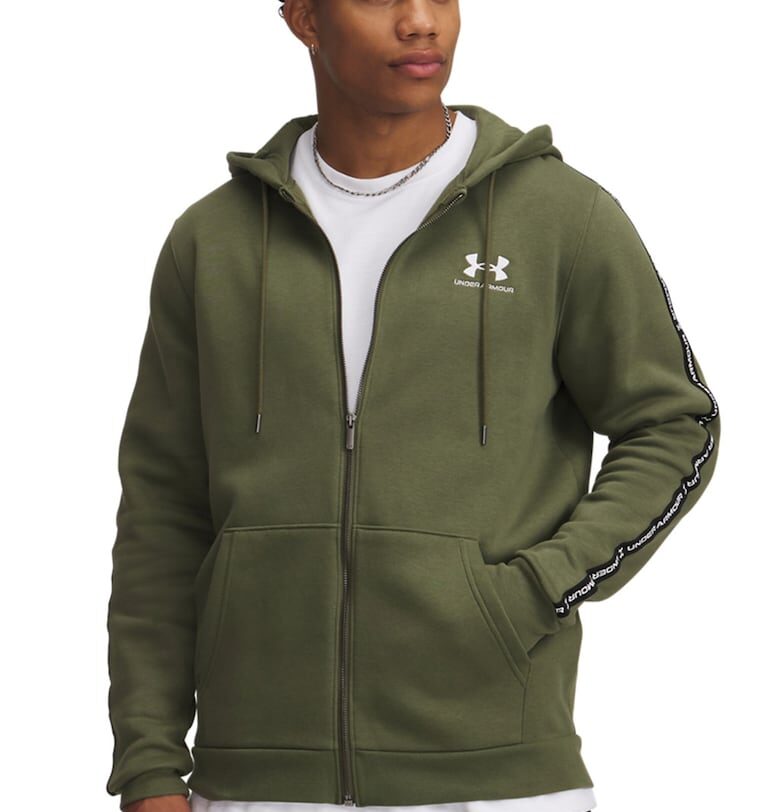 Поларено фитнес худи Icon - Зелени аспержи Under Armour