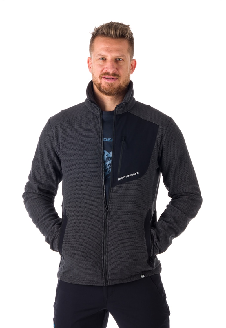 Поларено яке Bellamy с джобове встрани - Бял/Избеляло черно NORTHFINDER