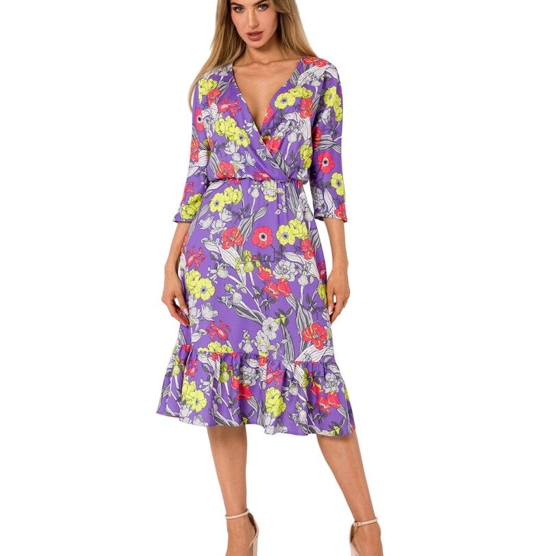 Полиестерна рокля - M - многоцветна - Многоцветен MOE